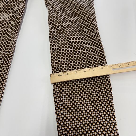 Adrienne Vittadini Pants Womens 6‎ Yellow Mustard Combo Diamond Printed Ankle - Picture 9 of 9